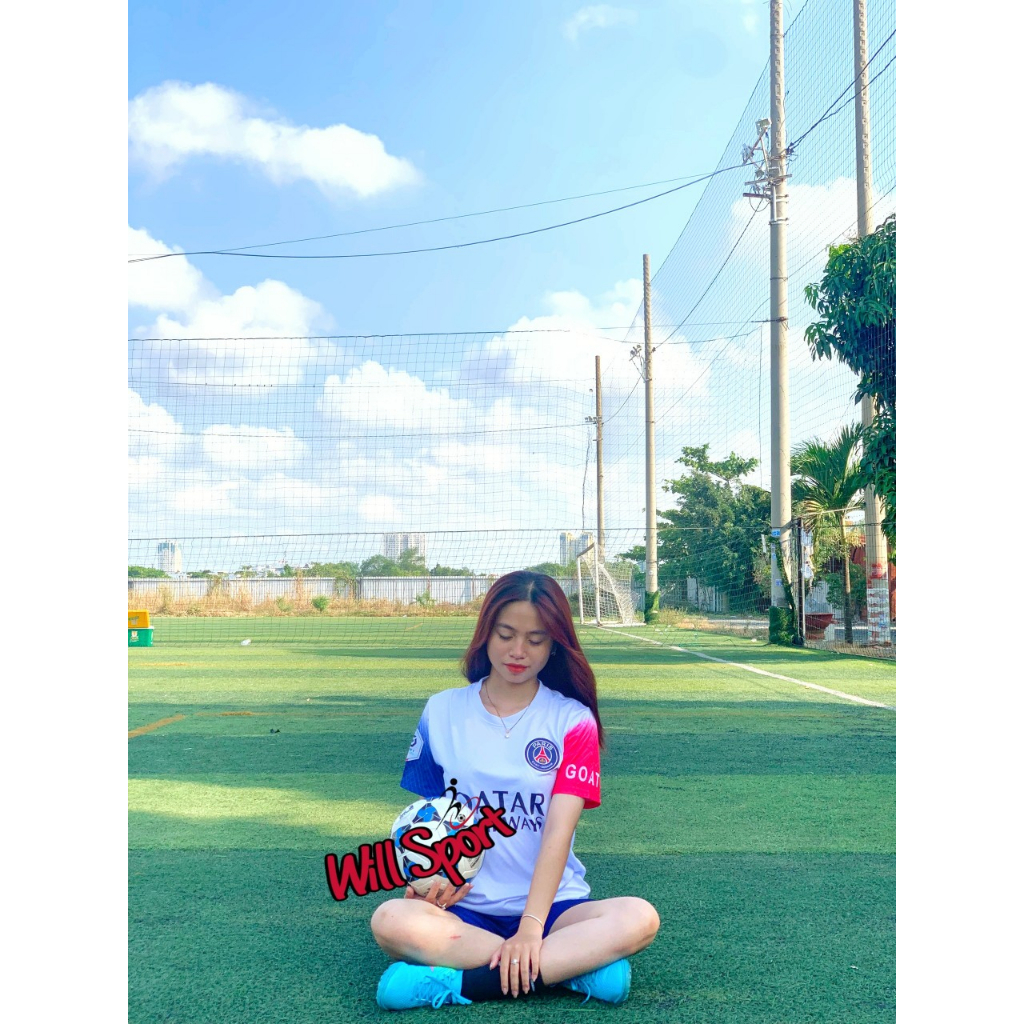 Bộ quần áo bóng đá clb Pari trắng thun lạnh 2024