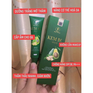 Kem bơ nano olic dưỡng trắng da, mờ nám, sạm, tàn nhang