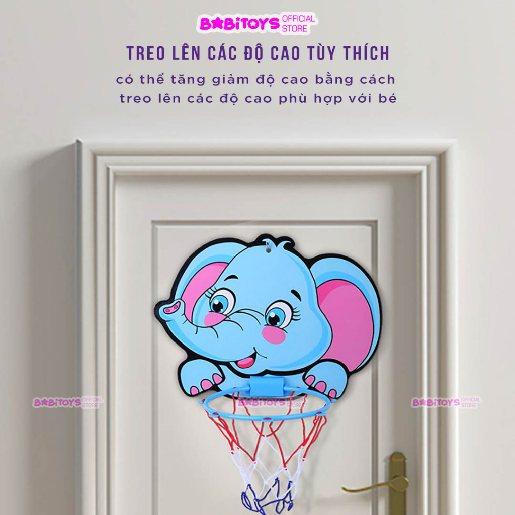 Bóng rổ treo tường cho bé - đồ chơi bóng rổ tăng chiều cao phát triển thể chất