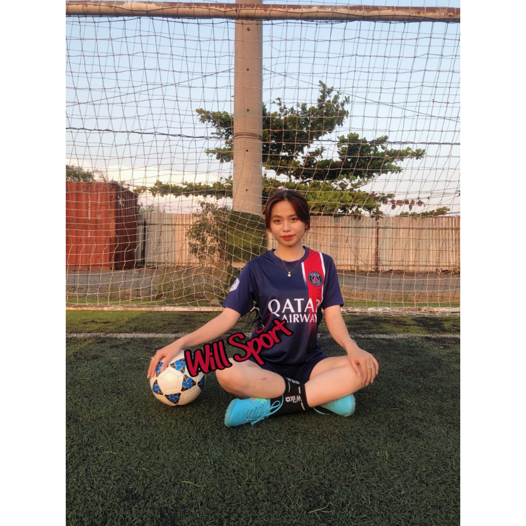 Bộ quần áo bóng đá clb PARI XANH DƯƠNG SÂN NHÀ THUN CAO CẤP 2024