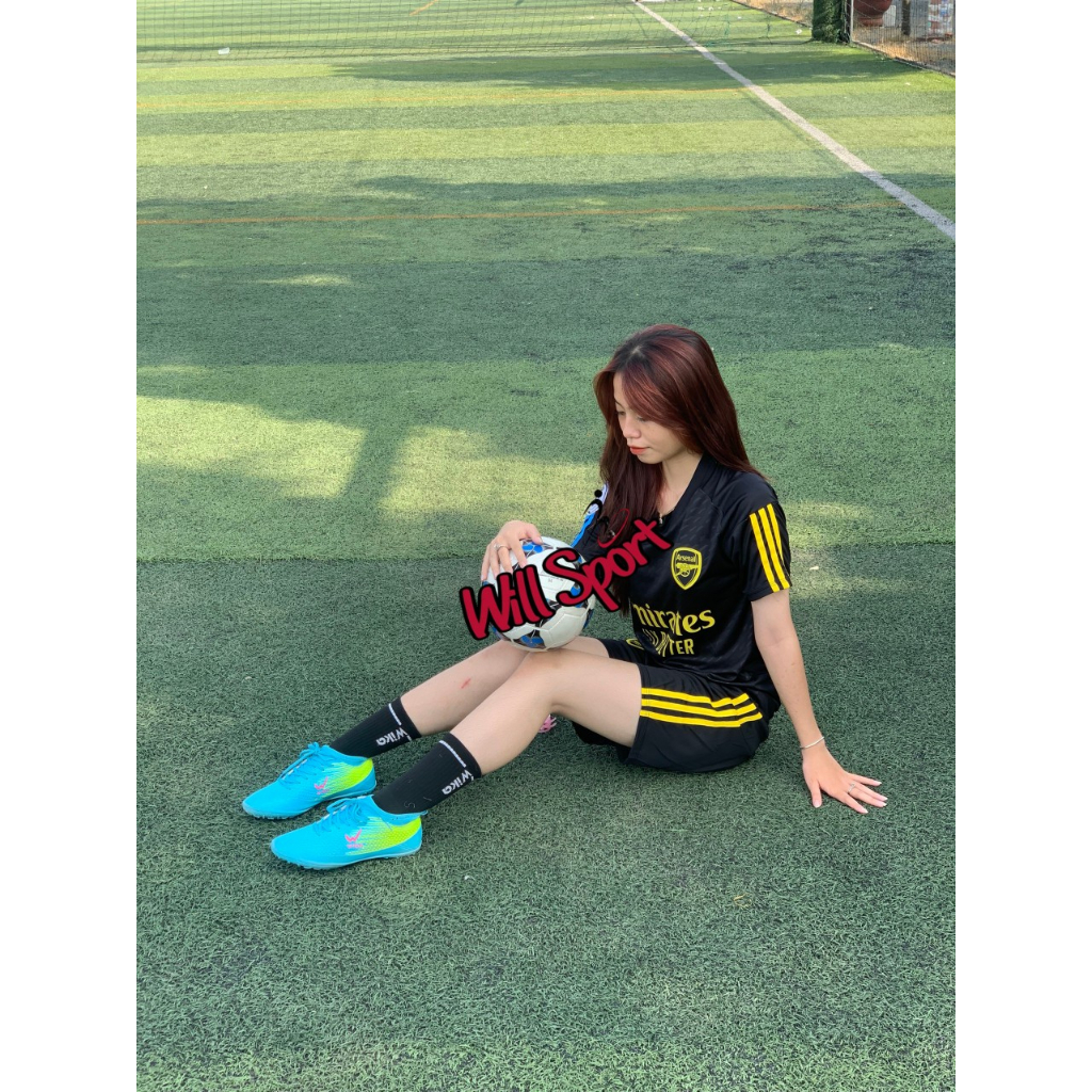 Bộ quần áo bóng đá clb Arsenal đen 2024 thun cao cấp