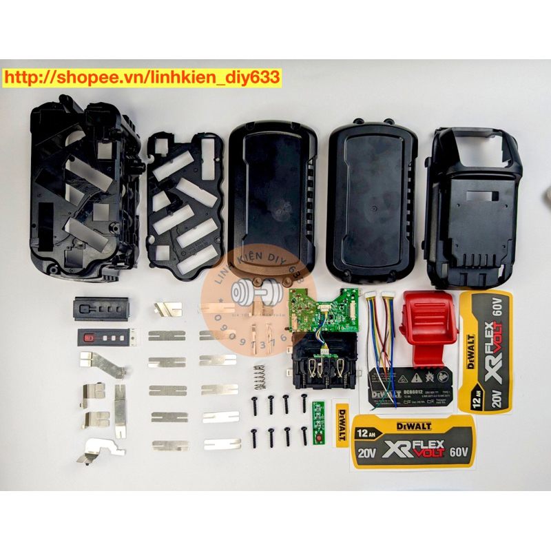 Combo vỏ mạch Dewalt Flex Volt 20V-60V 15 cell