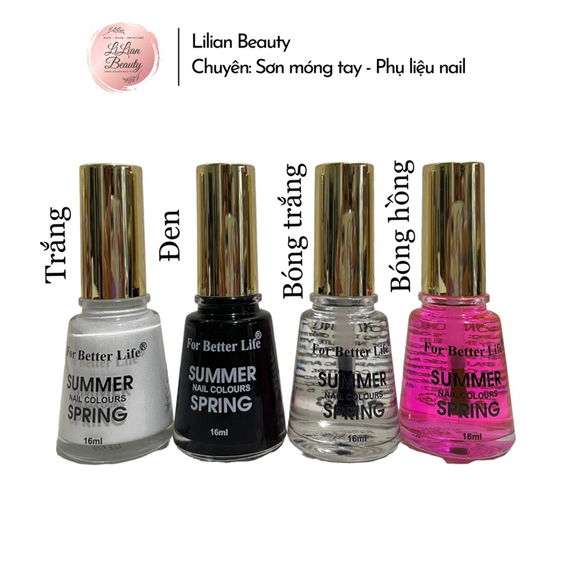 Combo 4 chai sơn móng tay gel lạnh Summer màu đẹp, dễ sử dụng, dung tích 16ml