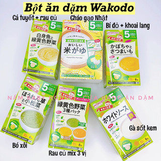 Date 2025 Bột ăn dặm Wakodo Nhật Bản cho bé từ 5 tháng tuổi