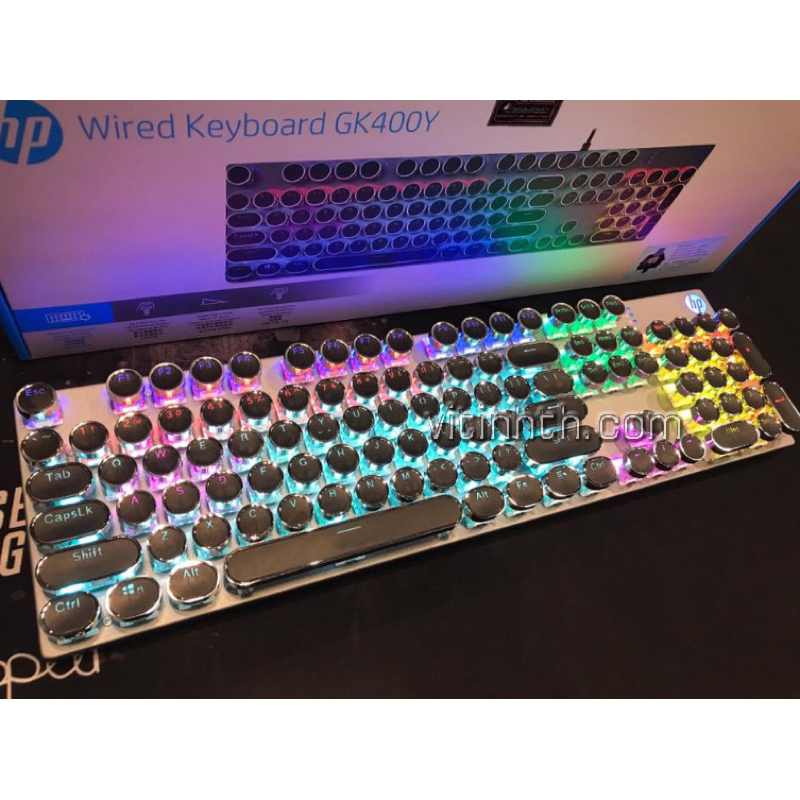 Bàng phím cơ HP GK400Y LED  USB-chính hãnh