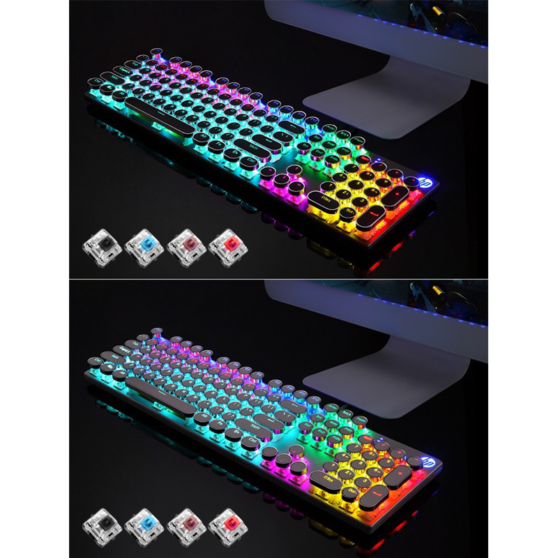 Bàng phím cơ HP GK400Y LED  USB-chính hãnh