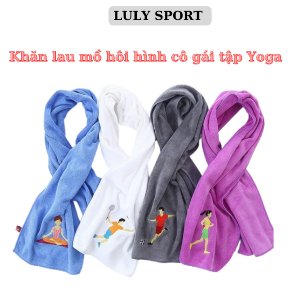 Khăn cô gái Yoga LULY SPORT hăn lau mồ hôi tập Yoga ,thấm hút nhanh, kích thước 110cm x 25cm