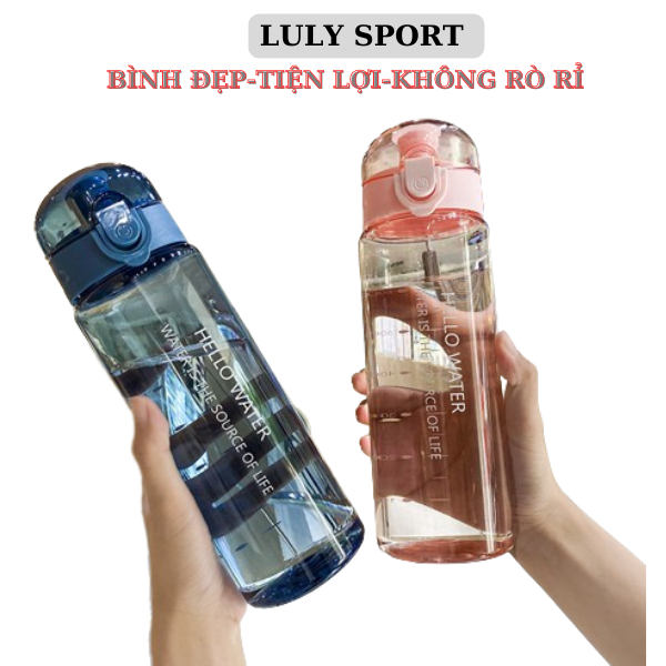 Bình Đựng Nước Nhựa Thể Thao LULY SPORT, Bình nước Cute Dễ Thương 780ml