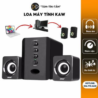 Bộ loa máy tính usb kaw d202 di động - âm thanh sống động