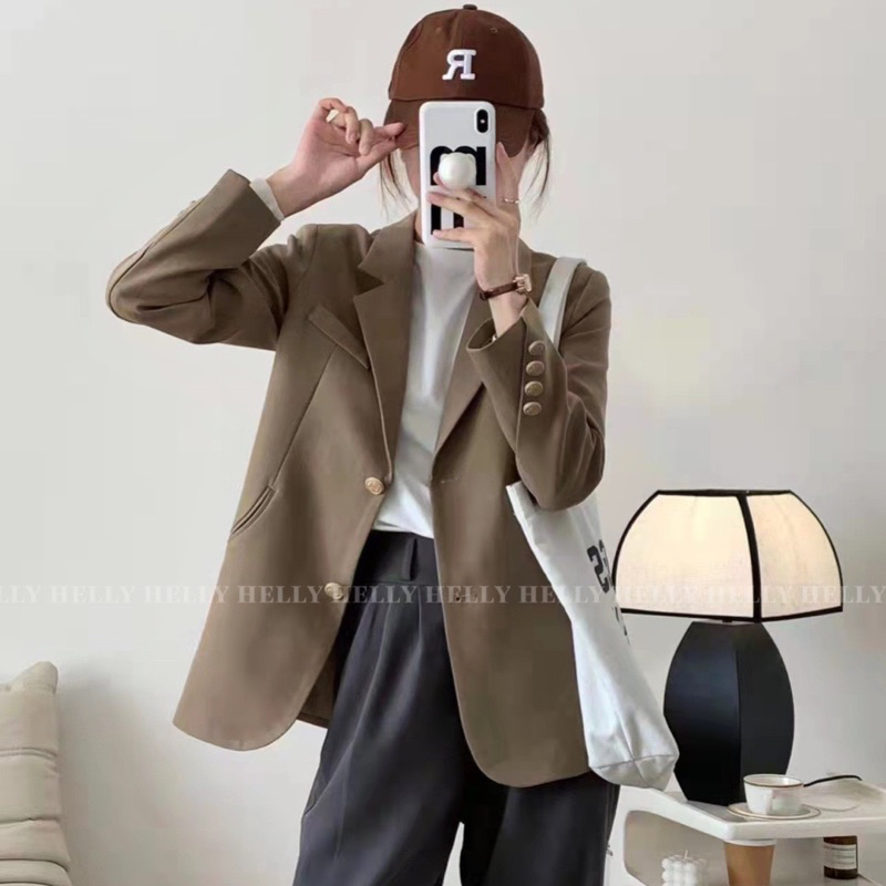 ÁO BLAZER NỮ TÚI TRÒN HELLY SHOP