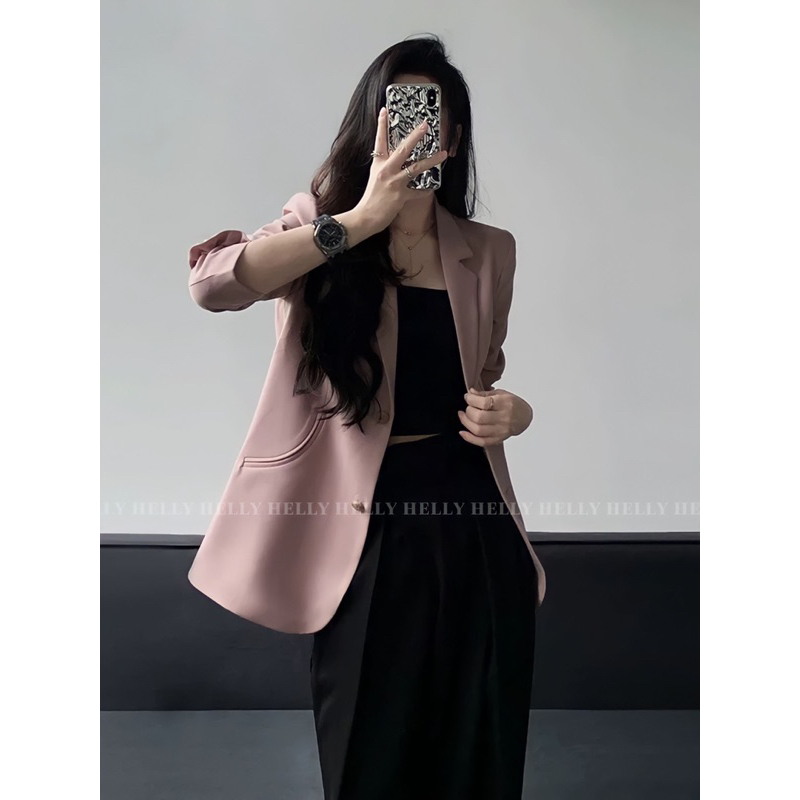 ÁO BLAZER NỮ TÚI TRÒN HELLY SHOP