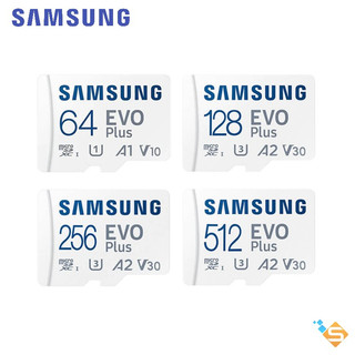 Thẻ nhớ microsdxc samsung evo plus 512gb 256gb c10 u3 uhs-1 read 130mb/s mb-mc512ha/apc - bảo hành chính hãng 5 năm