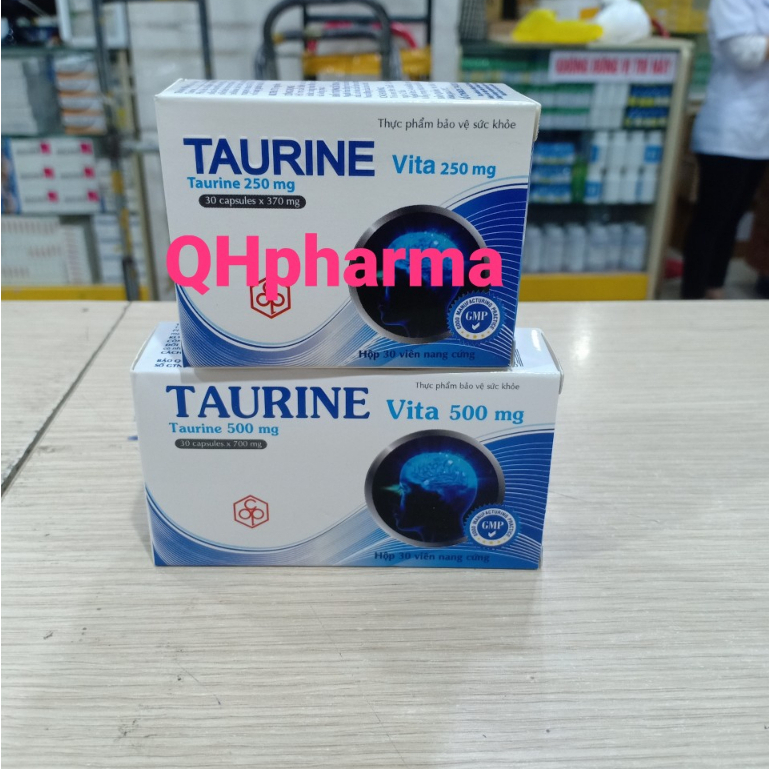 Viên uống TAURINE VITA 250mg và 500mg hộp 30 viên giúp tăng cường thị giác