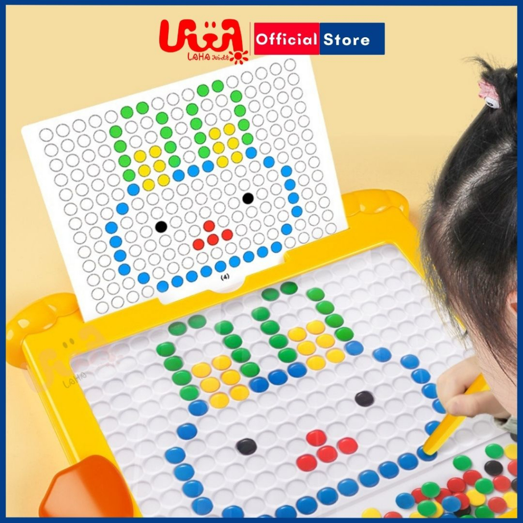 Bảng vẽ nam châm Bảng xếp hình nam châm thế hệ mới 31cmx31cm giúp thông minh phát triển trí tuệ theo pp Montessori LAHAK