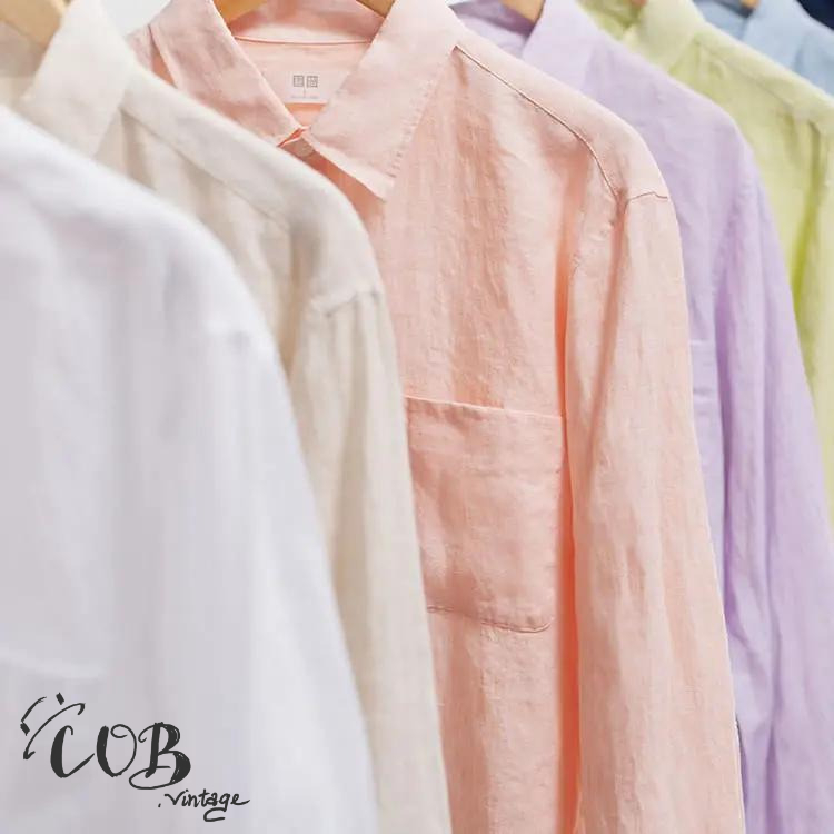 Áo sơ mi linen, sơ mi đũi nhẹ nhàng mát mẻ casual Nhật,Hàn - secondhand  - COB.vintage