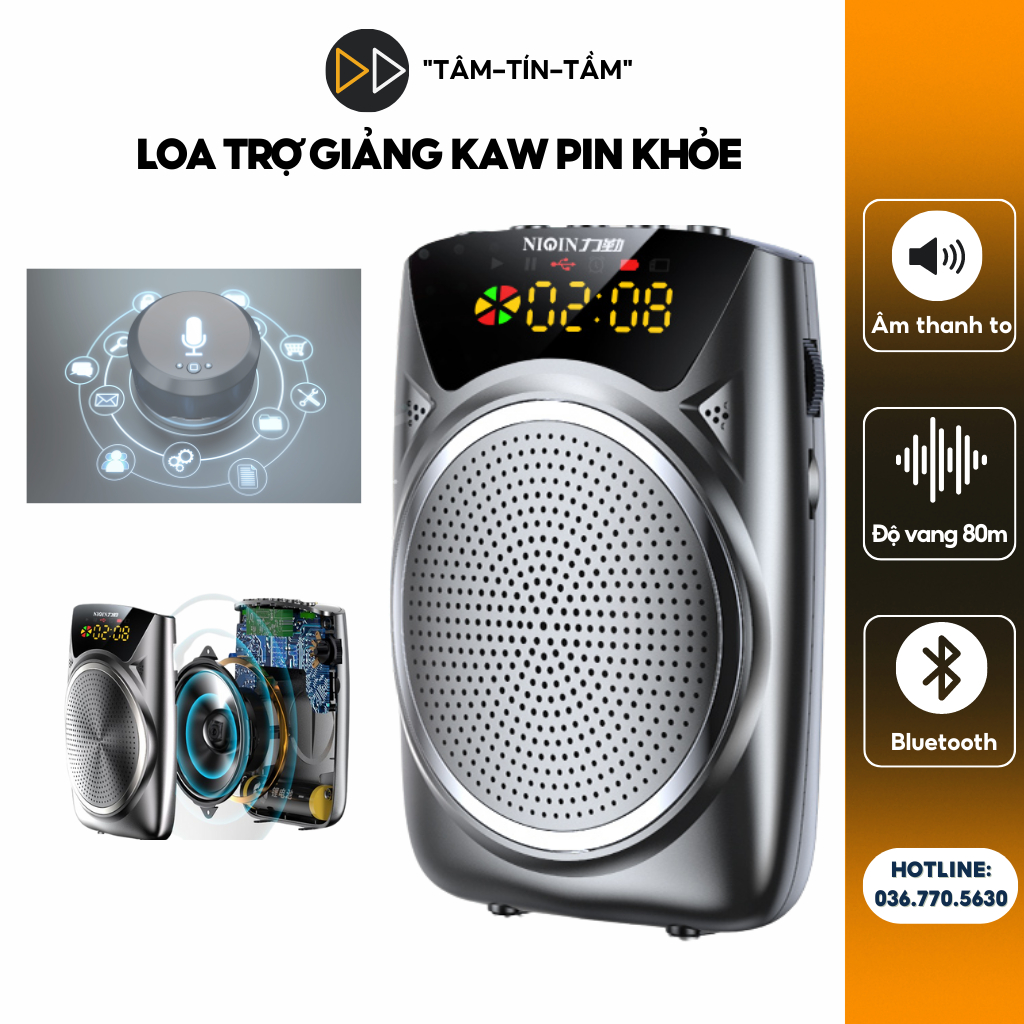 Loa Bluetooth Trợ Giảng, Loa Trợ Giảng KELING K8 Nhỏ gọn, Thiết Kế Nâng Cấp