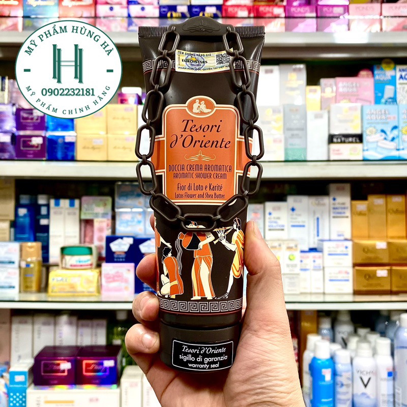 Sữa tắm nước hoa Tesori, tắm xích hương hoa sen, Ý chính hãng 250ml