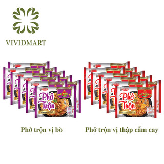  - ACECOOK - Phở trộn Đệ Nhất 2 vị: Hương vị BÒ và Hương vị Thập Cẩm Cay (82g-84g/gói) - Đệ Nhất Phở trộn