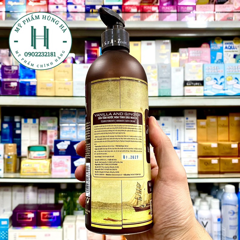 Sữa tắm Tesori, tắm xích nước hoa, tinh dầu Macca Ý 500ml