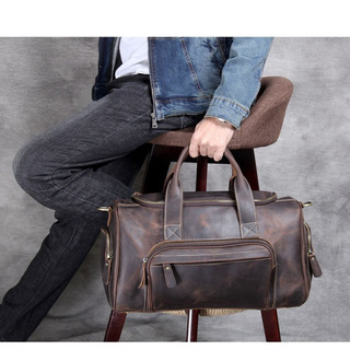 Túi du lịch mini da bò điên bền bỉ