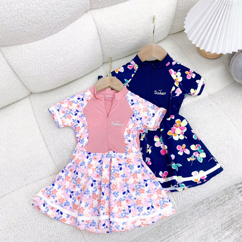 Đồ bơi bé gái liền thân size 10-20kg chất xịn, bikini bé gái liền thân có quần bảo hộ