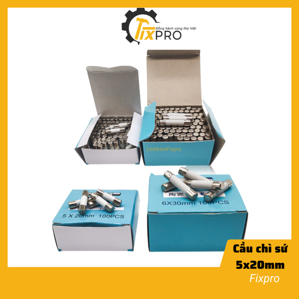 Cầu chì sứ 10A 250V 6x30mm chất lượng tốt
