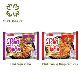  - ACECOOK - Phở trộn Đệ Nhất 2 vị: Hương vị BÒ và Hương vị Thập Cẩm Cay (82g-84g/gói) - Đệ Nhất Phở trộn