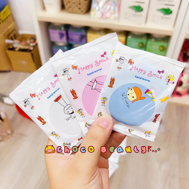 Gương bỏ túi mini cầm tay nhỏ gọn hình dáng dễ thương