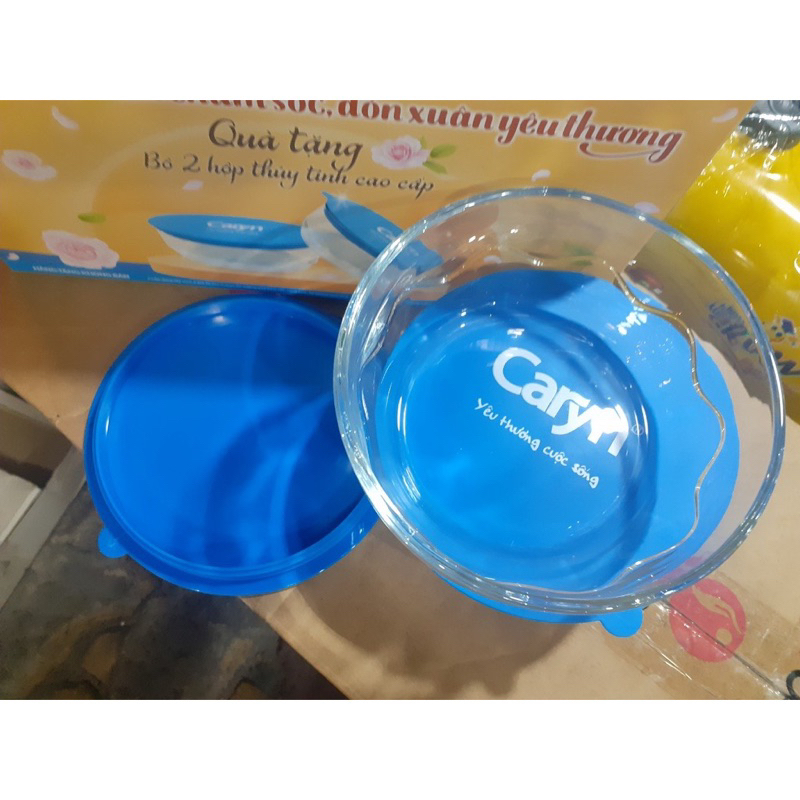 Bộ 2 Thố thủy tinh có nắp cao cấp( quà tặng caryn)