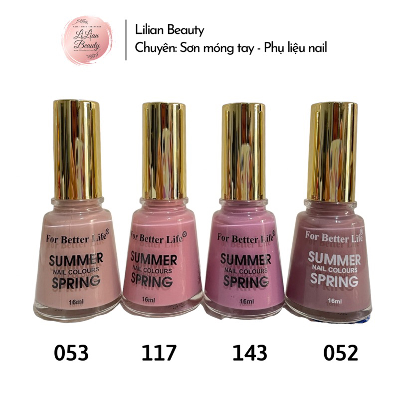 Combo 4 chai sơn móng tay gel lạnh Summer màu đẹp, dễ sử dụng, dung tích 16ml