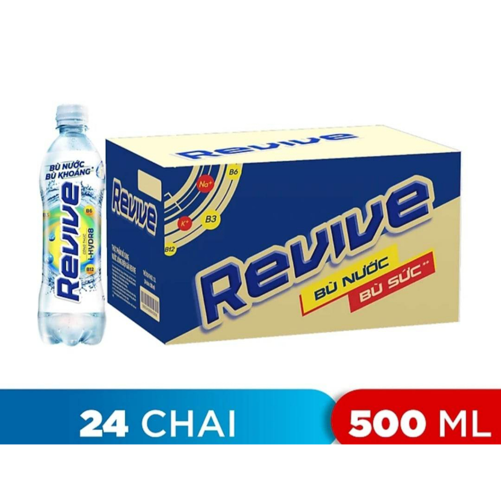 Thùng 24 chai nước bù khoáng Revive muối khoáng 500ml
