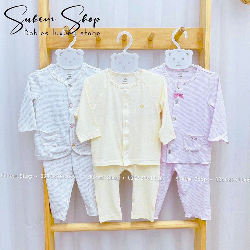 Bộ dài tay NOUS cài giữa mềm mát (0-3M đến 12-18M)