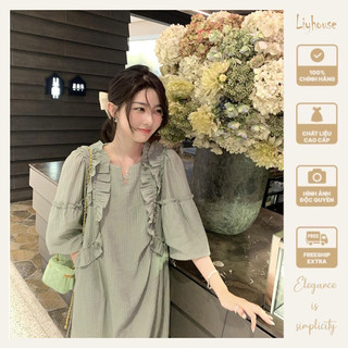 Đầm maxi dài dáng rộng đi biển, váy đi chơi tay rộng nhẹ nhàng - Liyhouse