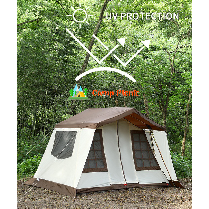 Lều cắm trại Glamping Home, Lều biệt thự chính hãng Moutainhiker mã sản phẩm SZK286 kích thước 316*284*205cm