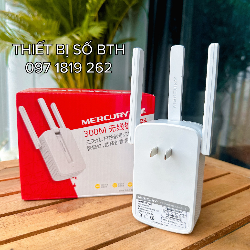 Kích Sóng Wifi 3 Râu Mercury MW310RE