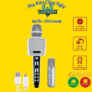 Micro karaoke bluetooth ys98 cao cấp - micro bluetooth ys-98 tích hợp loa bass ,treble, kèm thêm 1 micro hát song ca