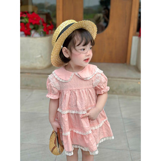 set váy hồng cho bé gái