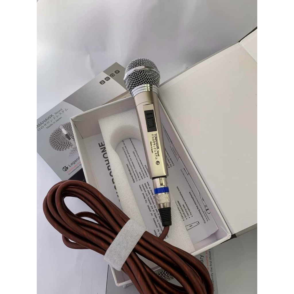 Mic Có Dây TOMAHAWK Made In Japan Hút Giọng, Hát Nhẹ, Hỗ Trợ Chống Hú Tốt,Khung INOX Cứng Cáp