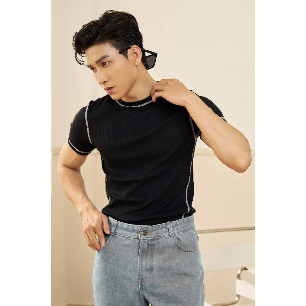 Áo Thun Nam Cổ Tròn Tay Ngắn Cotton Gân Form Body Thương HIệu MrTwins®