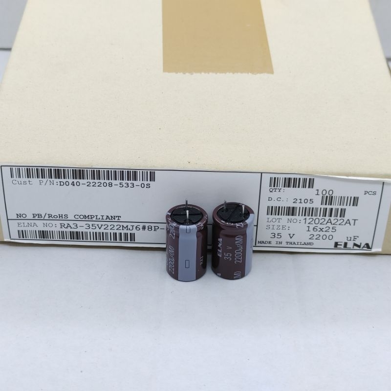 Tụ 35v 2200uF Elna RA3