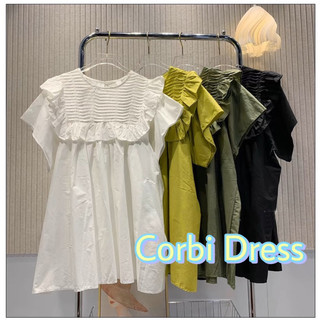 Đầm babydoll cổ bèo phong cách Hàn Quốc