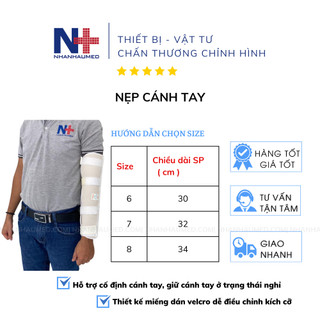 Nẹp Cánh Tay Linh Hiếu, Đai Nẹp Hỗ Trợ Cố Định Cánh Tay Dài, Đai Nẹp Hỗ Trợ Cánh Tay Sau Chấn Thương