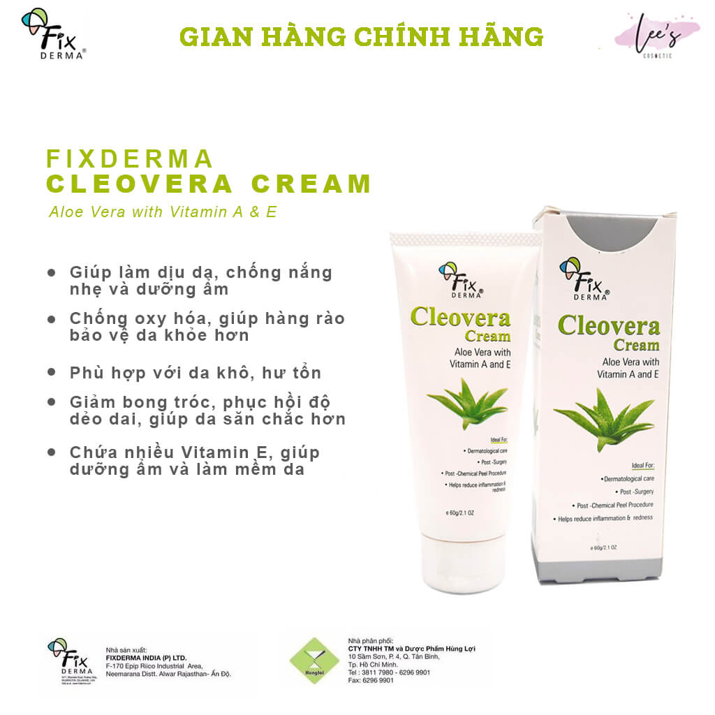 Kem Dưỡng Ẩm Cho Da Khô Fixderma Cleovera Cream 60g