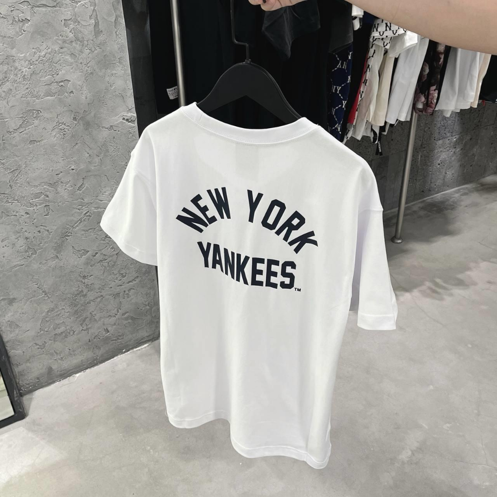 Áo Thun New Era Heavy Cotton New York Yankees Black  * New Era Chính Hãng Full Tem Tag