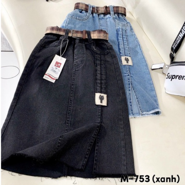Chân váy jean cao cấp size đại cồ cho bé gái (ảnh thật )