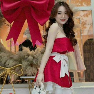 Áo cúp ngực cột nơ tiểu thư sang chảnh