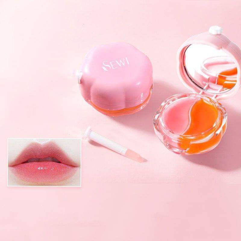 Son Dưỡng Môi 2 Ngăn Collagen Giảm Thâm, Kích Màu Môi Sau Phun Xăm, Dưỡng Môi Căng Bóng, Mềm Mượt