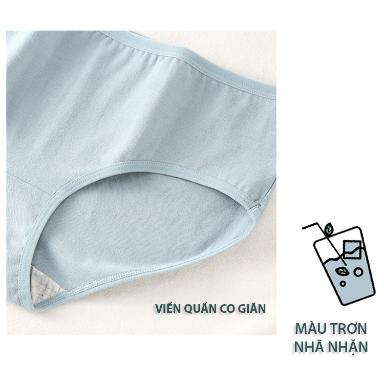 Quần Lót Nữ cotton nguyên chất, kháng khuẩn, mềm mại cho nữ sinh và phụ nữ từ 30kg