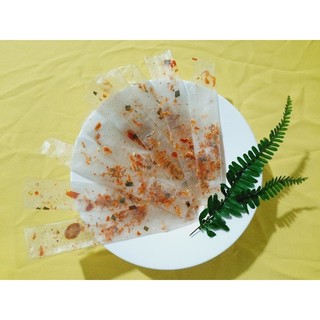 Bánh tráng tép dẻo cay cuốn hành phi (xâu 10 bịch)