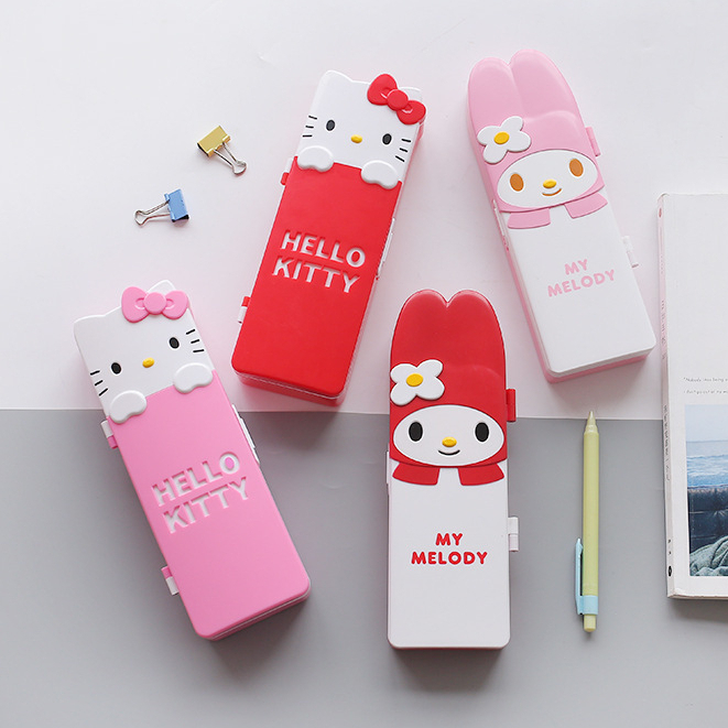 Hộp đựng bút Hello Kitty KT9203 / hộp bút sắt kèm dụng cụ học tập